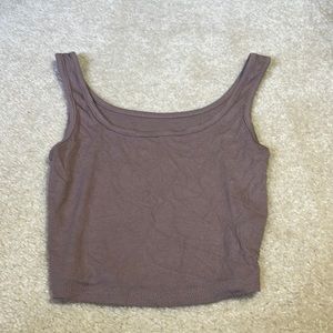 grayish- pinkish cropped tank